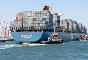 Containernachfrage sinkt, Gewinne der Reedereien steigen